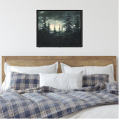 Echoes in de dennen canvas afdruk (Insitu (Slaapkamer))
