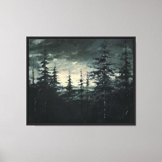 Echoes in de dennen canvas afdruk (Voorkant)