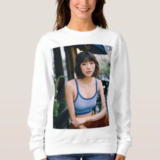 Echoes in lijncontouren van emotie ingelijste flui trui