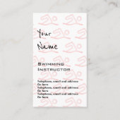 "Echoes"-kaarten voor zweminstructeurs Visitekaartje (Voorkant)