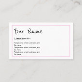 "Echoes" Locksmith Visitekaartjes (Achterkant)