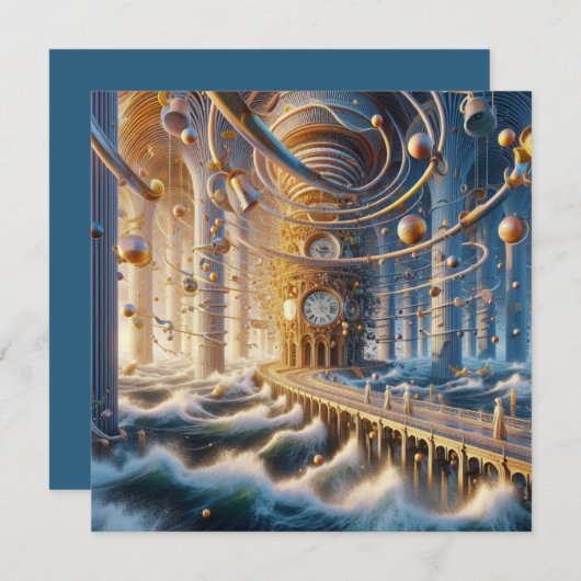 Echoes of '73: The Chronos Ocean's Labyrinth Feestdagenkaart (Voorkant / Achterkant)