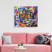 Echoes of a Face Canvas Afdruk (Insitu (Woonkamer))