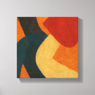 Echoes of a Vanished Ritual: Japanese Abstract Canvas Afdruk