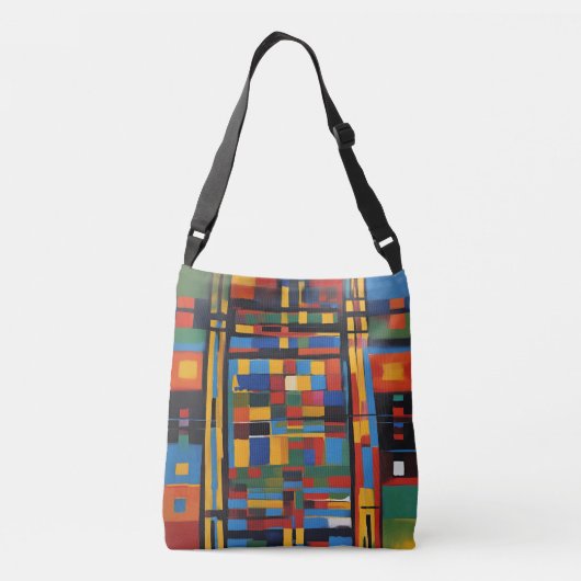 Echoes of Africa: Abstracte Essence Crossbody Tas (Achterkant)