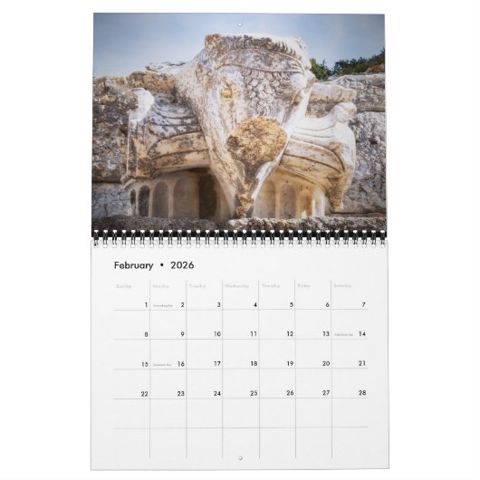 Echoes of Antiquity 12-Month Calendar Kalender (Feb 2026)