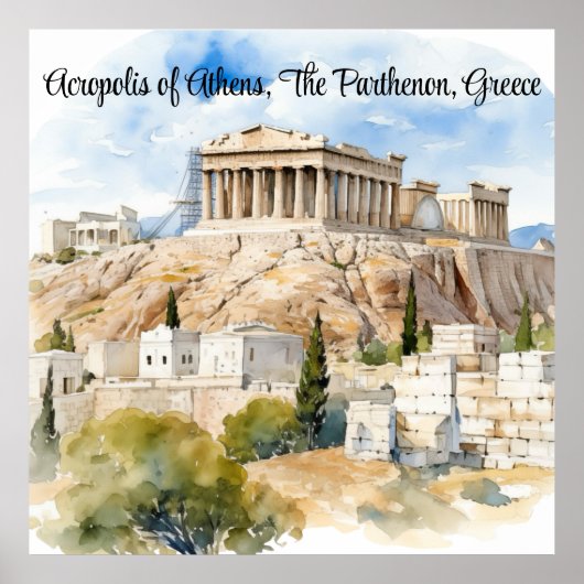 Echoes of Antiquity, Bewaker van de Akropolis Poster (Voorkant)
