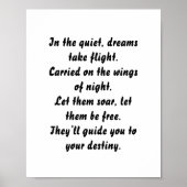 Echoes of Dreams inspirerend minigedicht Poster (Voorkant)