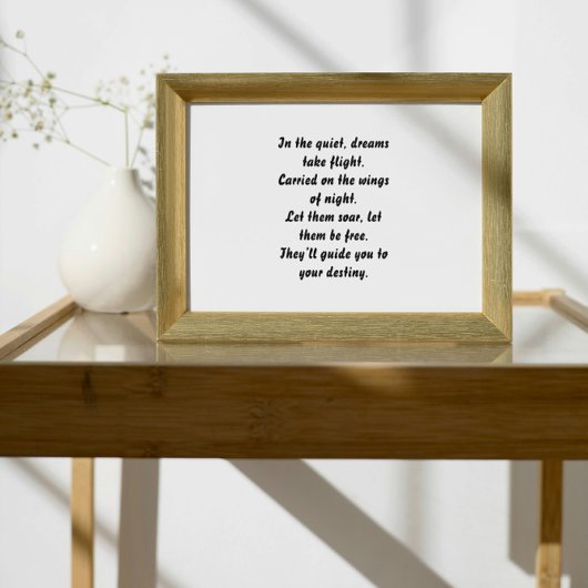Echoes of Dreams inspirerend minigedicht Poster