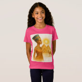 Echoes of Egypt: Kameel bij de piramides, een pira T-shirt (Voorkant volledig)