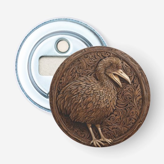 Echoes of Extinction: Dodo Wood Art Button Flesopener (Voorkant)