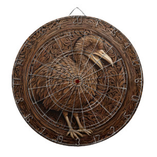 Echoes of Extinction: Dodo Wood Art Dartbord