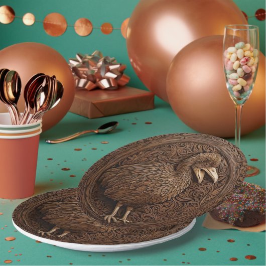 Echoes of Extinction: Dodo Wood Art Papieren Bordje (Multi)