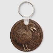 Echoes of Extinction: Dodo Wood Art Sleutelhanger (Achterkant)