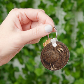 Echoes of Extinction: Dodo Wood Art Sleutelhanger