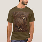 Echoes of Extinction: Dodo Wood Art T-shirt (Voorkant)