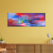 "Echoes of Geometry" Hedendaagse Abstracte kunst Canvas Afdruk (Insitu (Woonkamer))