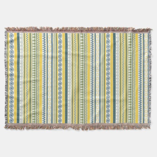 Echoes of Knossos: Minoïsch geïnspireerde gooi dek Deken (Voorkant)