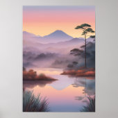 Echoes of Light - Dromerige Mountain Lake Sunrise Poster (Voorkant)