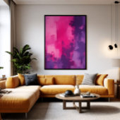 Echoes of Magenta Canvas Afdruk