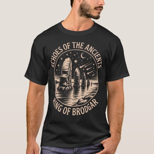Echoes Of The Ancients Ring Of Brodgar Mythical La T-shirt (Voorkant)