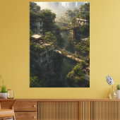 Echoes of the Green Canopy Canvas Afdruk (Insitu (Woonkamer))