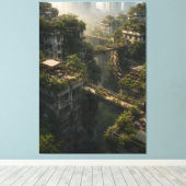 Echoes of the Green Canopy Canvas Afdruk (Insitu (Houten vloer))
