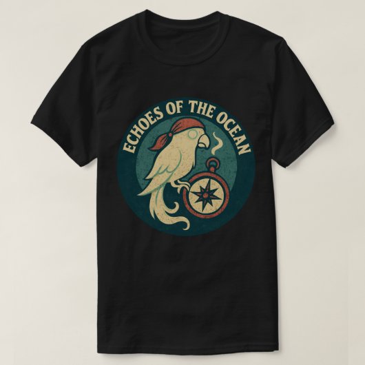 Echoes Of The Ocean Pirate Parrot T-shirt (Design voorkant)