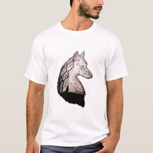 Echoes of the Wild - Lone Wolf; handschets T-shirt