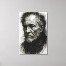 Echoes of Time: de stille veerkracht van de oudere Canvas Afdruk