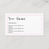 "Echoes" Opticiaanse Visitekaartjes (Achterkant)