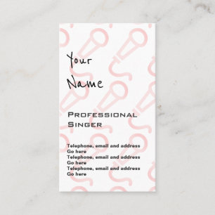 "Echoes" Professional Singer Price Cards Visitekaartje