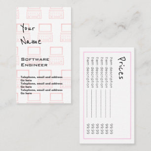 "Echoes"-softwareontwikkelaarskaarten Visitekaartje