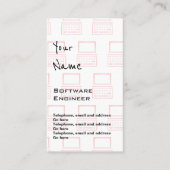 "Echoes"-softwareontwikkelaarskaarten Visitekaartje (Voorkant)