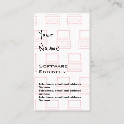 "Echoes"-softwareontwikkelaarskaarten Visitekaartje (Voorkant)