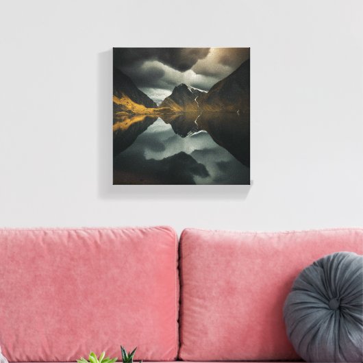 Echoes van de bergen canvas afdruk (Insitu (Woonkamer))