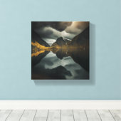 Echoes van de bergen canvas afdruk (Insitu (Houten vloer))