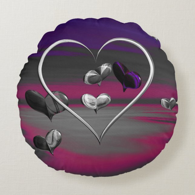 Echoes van een metalen Romance Rond Kussen (Voorkant)