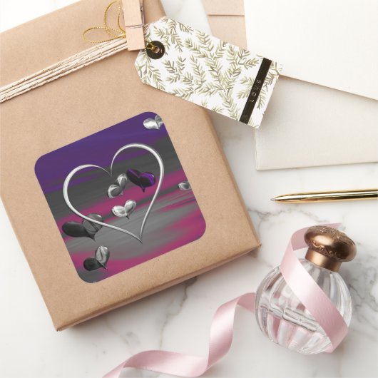 Echoes van een metalen Romance Vierkante Sticker (Geschenken)