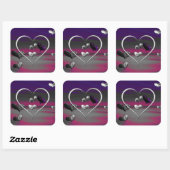 Echoes van een metalen Romance Vierkante Sticker (Vel)