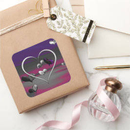 Echoes van een metalen Romance Vierkante Sticker