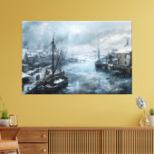 Echoes van het verleden: Victoriaans Gevist leven Canvas Afdruk (Insitu (Woonkamer))