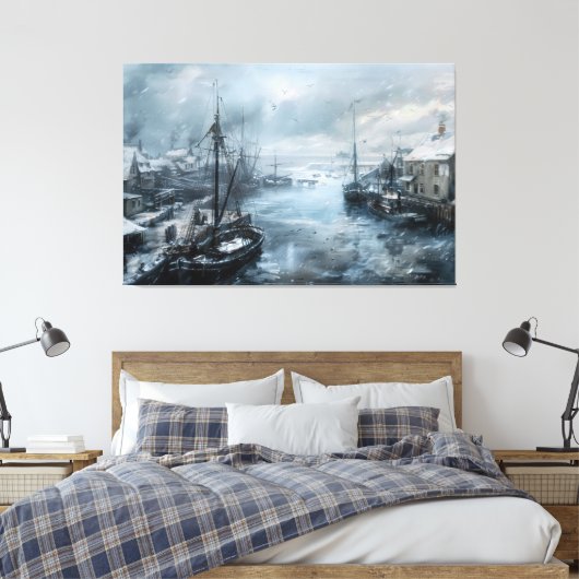 Echoes van het verleden: Victoriaans Gevist leven Canvas Afdruk (Insitu (Slaapkamer))