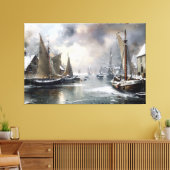 Echoes van het verleden: Victoriaans Gevist leven Canvas Afdruk (Insitu (Woonkamer))