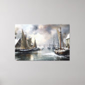 Echoes van het verleden: Victoriaans Gevist leven Canvas Afdruk (Voorkant)