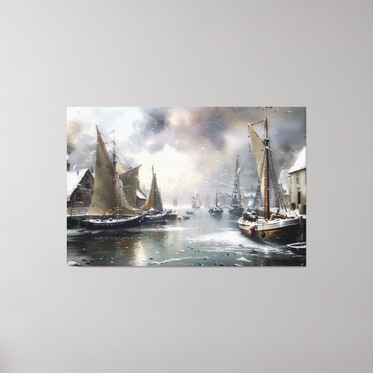 Echoes van het verleden: Victoriaans Gevist leven Canvas Afdruk (Voorkant)