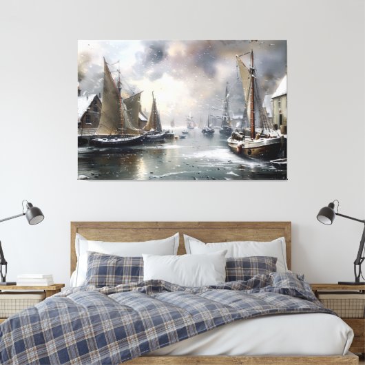 Echoes van het verleden: Victoriaans Gevist leven Canvas Afdruk (Insitu (Slaapkamer))