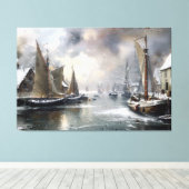 Echoes van het verleden: Victoriaans Gevist leven Canvas Afdruk (Insitu (Houten vloer))