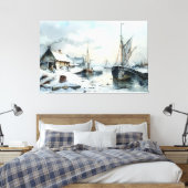 Echoes van het verleden: Victoriaans Gevist leven Canvas Afdruk (Insitu (Slaapkamer))