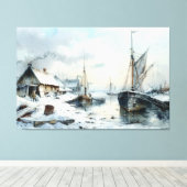 Echoes van het verleden: Victoriaans Gevist leven Canvas Afdruk (Insitu (Houten vloer))